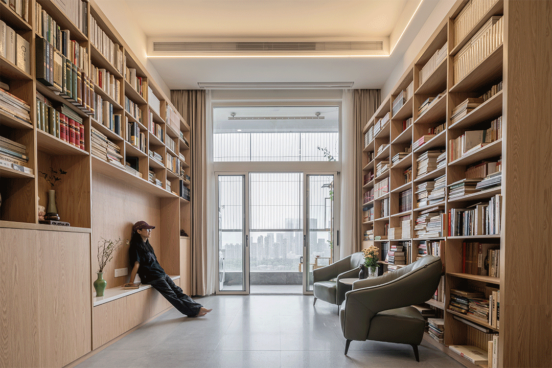书山 ，家变成了Loft图书馆