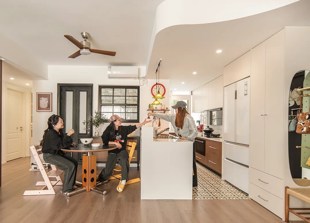 101㎡亲子宅设计｜过道打造新书房