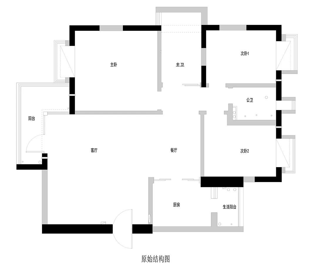 101㎡亲子宅设计｜过道打造新书房