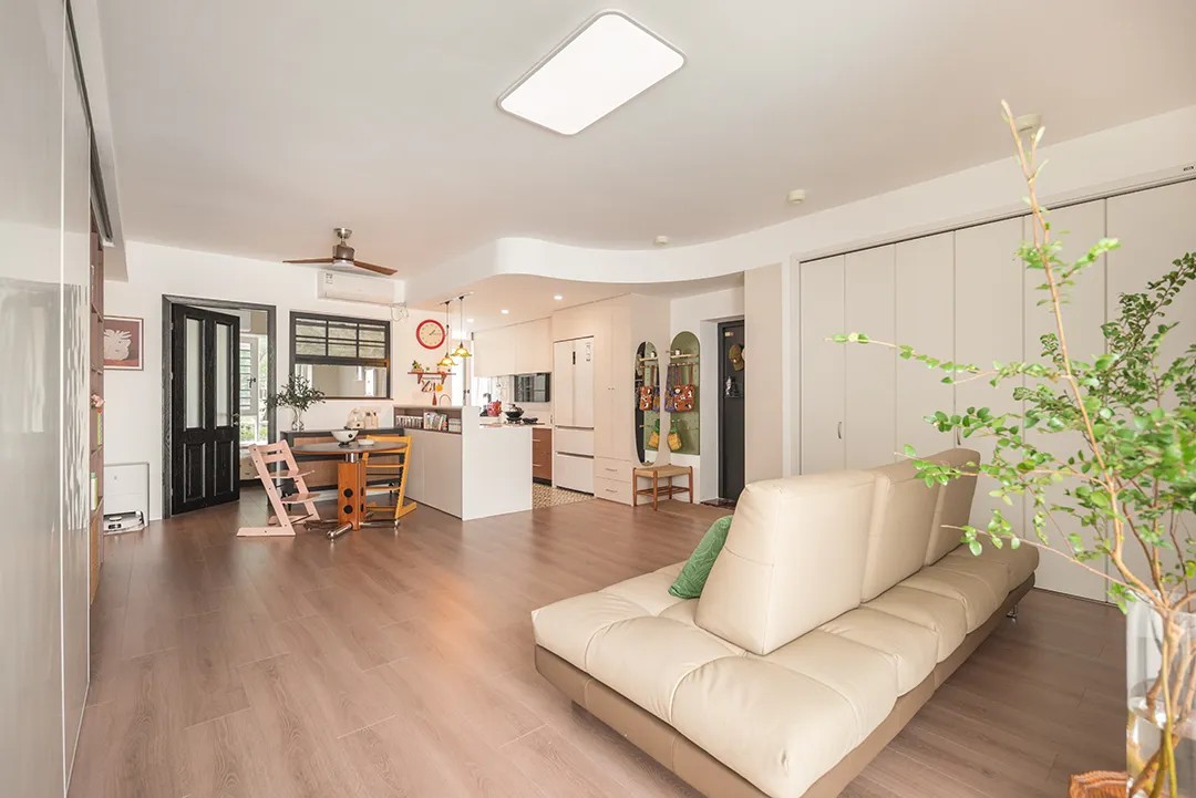 101㎡亲子宅设计｜过道打造新书房