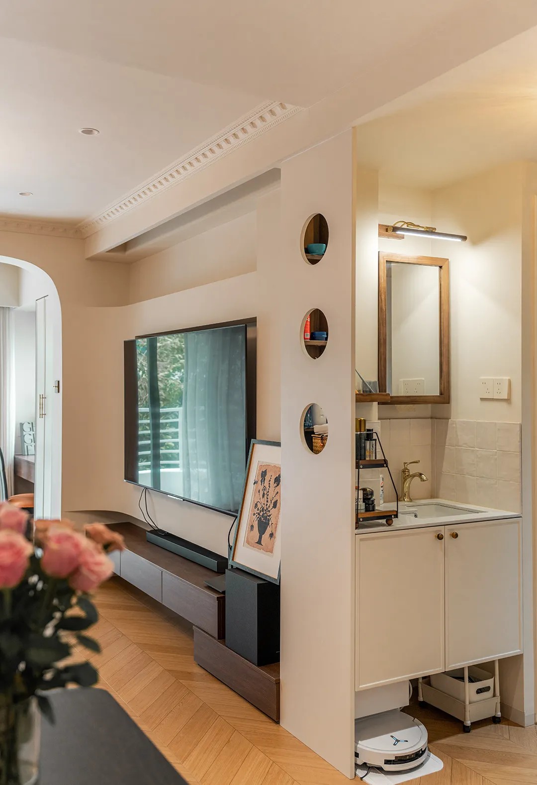 83㎡旧房改造黑棕复古风|新增一卫一卧